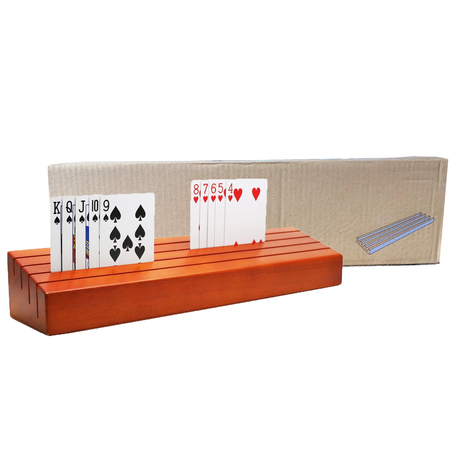 GSE Games & Sports Expert Wooden Playing Card Holders for Kids Adults