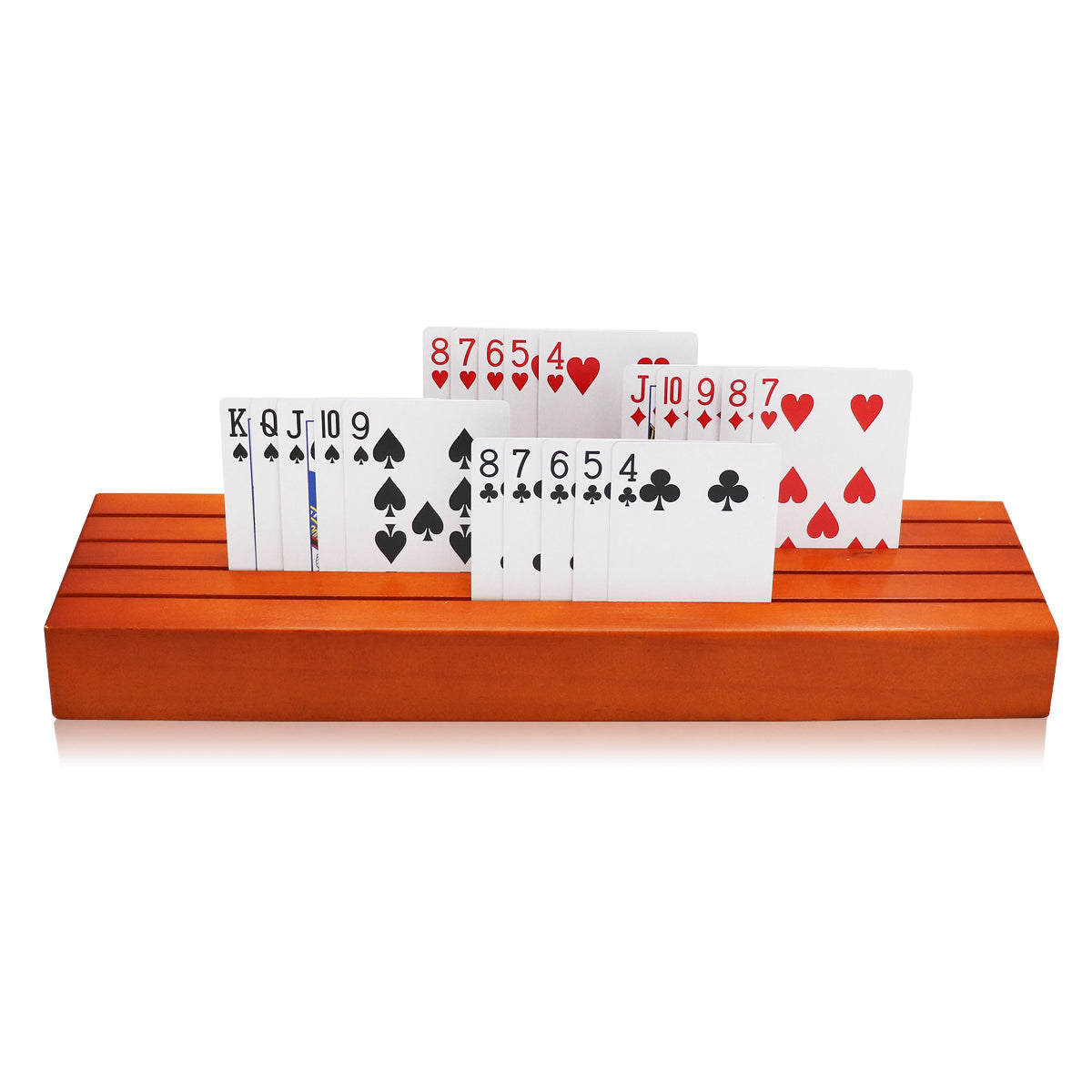  GSE Wooden Playing Card Holders Tray Racks Organizer Set for  Kids Seniors Adults, Wood Playing Card Tray Racks for Bridge Canasta UNO  Card Playing (6-inch, 2-Pack) : Toys & Games