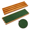 Exqline Wooden Domino Racks Trays Holders Organizer - Set of 4