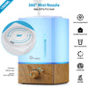 1500ml Large Aroma Essential Oil Diffuser Humidifier - 22 Hours Continuous Output, Super Quiet, Wood Grain