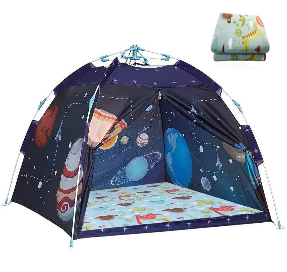 Children's Activity Tent Space Play Tent For Kids - 47" Astronaut Theme Pop-Up Indoor/Outdoor Play House Astronaut Toy Tent